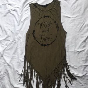 Long tank Coachella style top